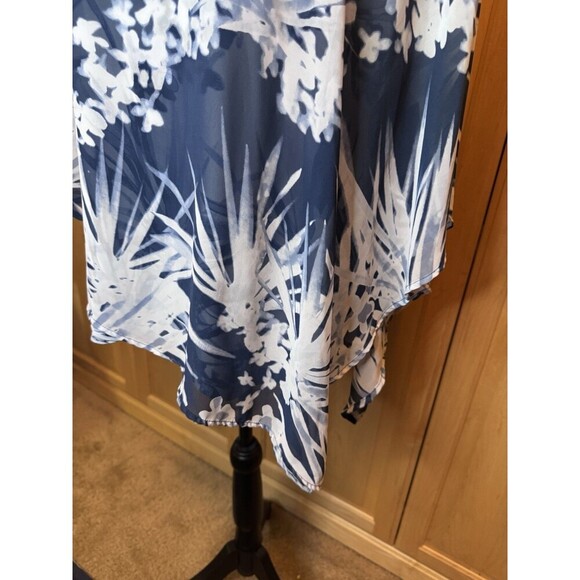 Chicos Easywear Women’s 3 US XL Layered Chiffon Kimono Style Casual Tunic Top - Picture 4 of 14